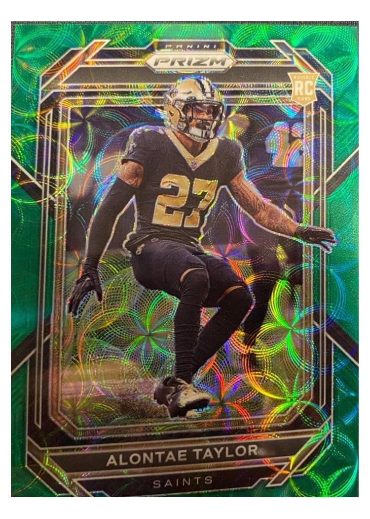 2022 Panini Prizm Base Set Alontae Taylor #392 card