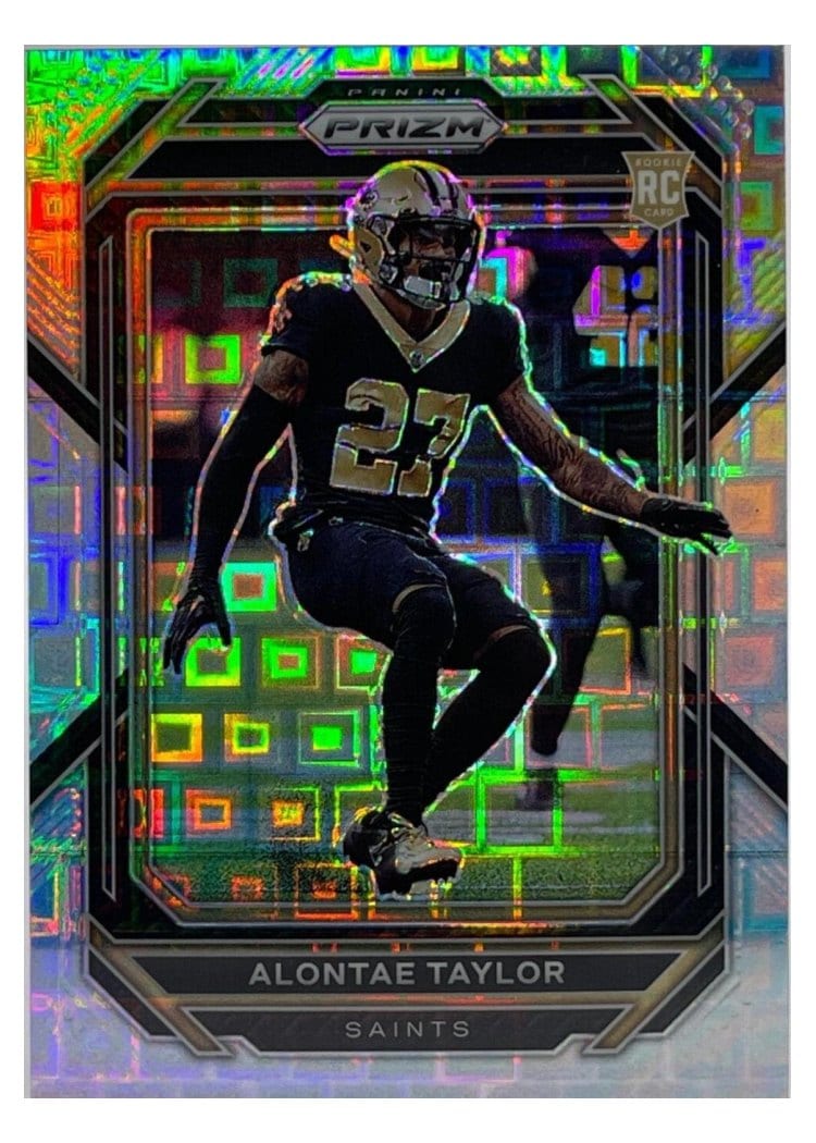 2022 Panini Prizm Base Set Alontae Taylor #392 card