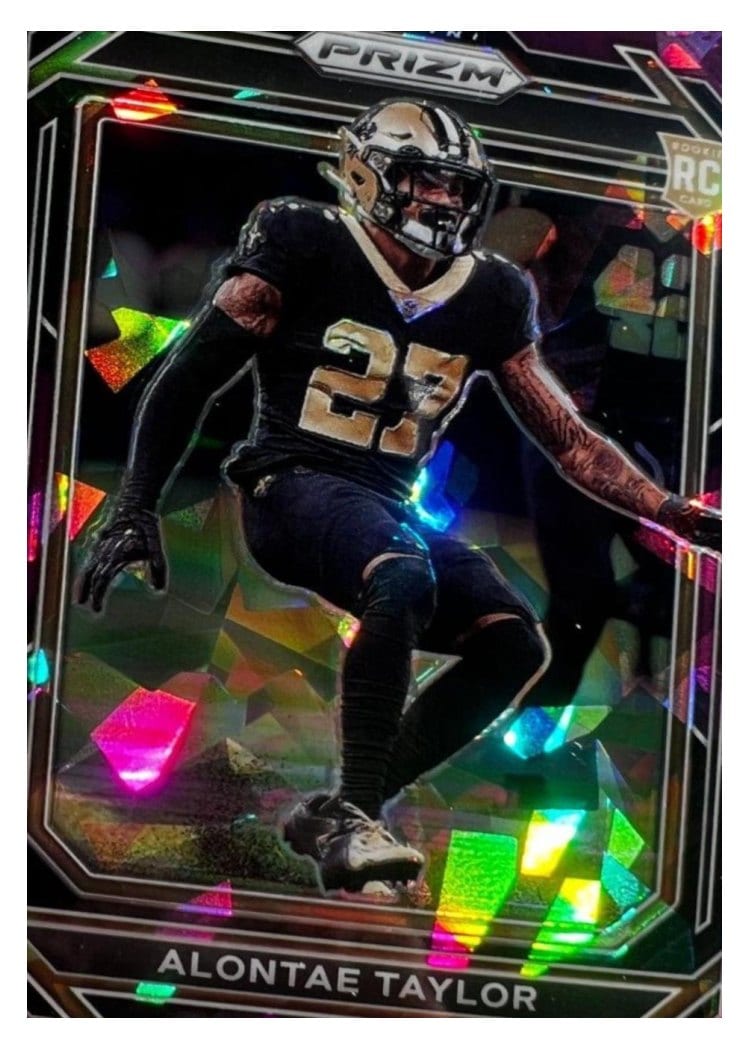 2022 Panini Prizm Base Set Alontae Taylor #392 card