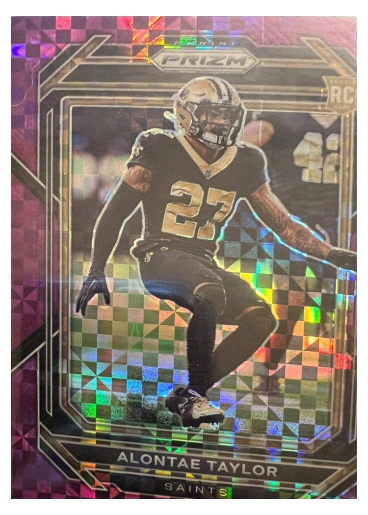 2022 Panini Prizm Base Set Alontae Taylor #392 card