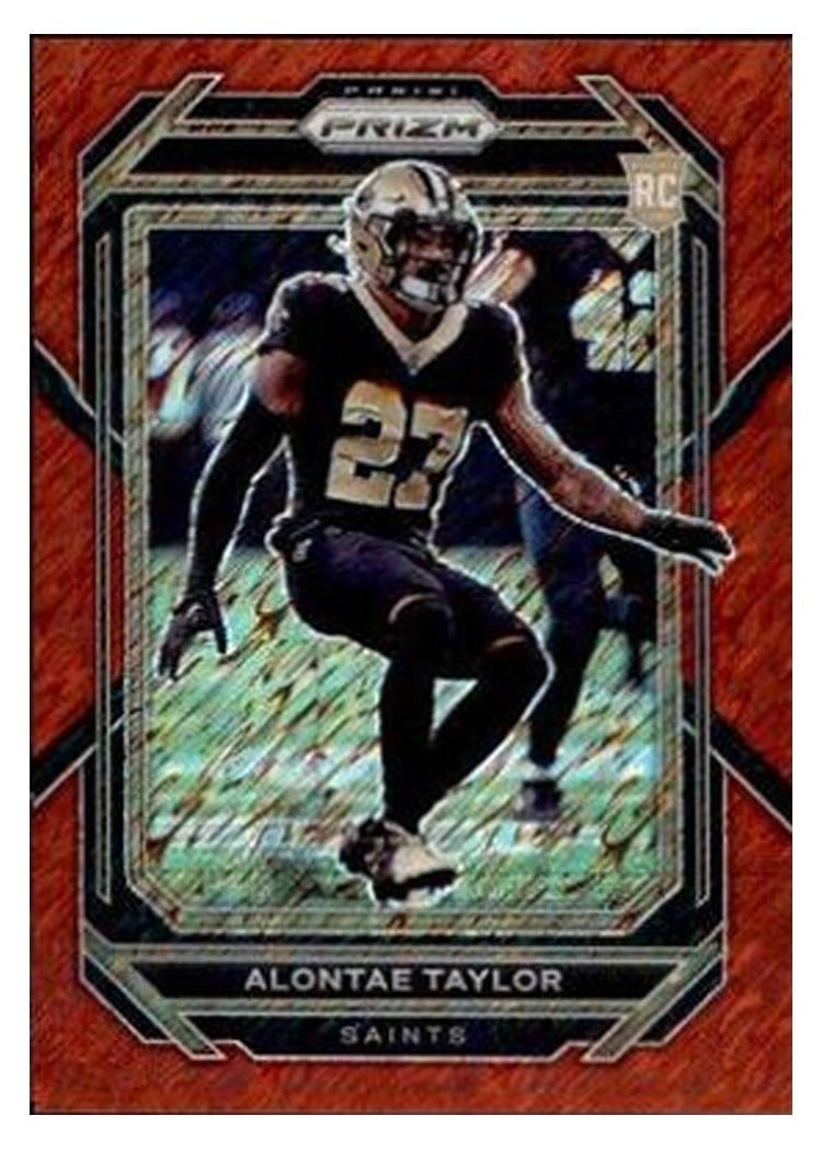2022 Panini Prizm Base Set Alontae Taylor #392 card