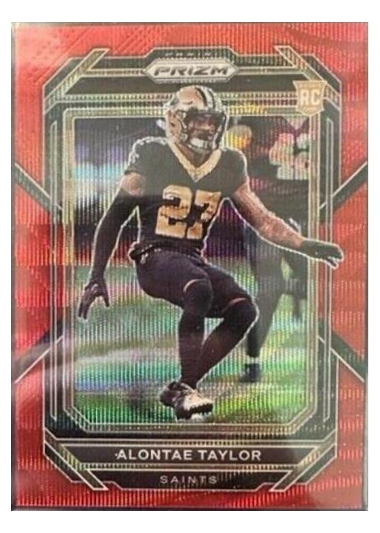 2022 Panini Prizm Base Set Alontae Taylor #392 card