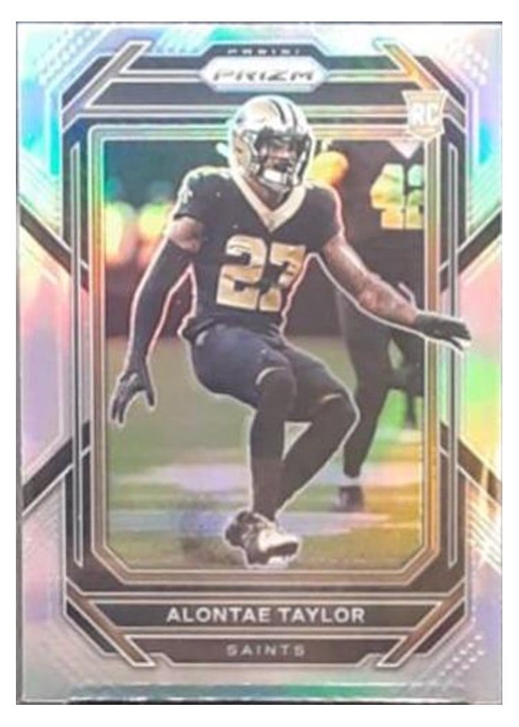 2022 Panini Prizm Base Set Alontae Taylor #392 card