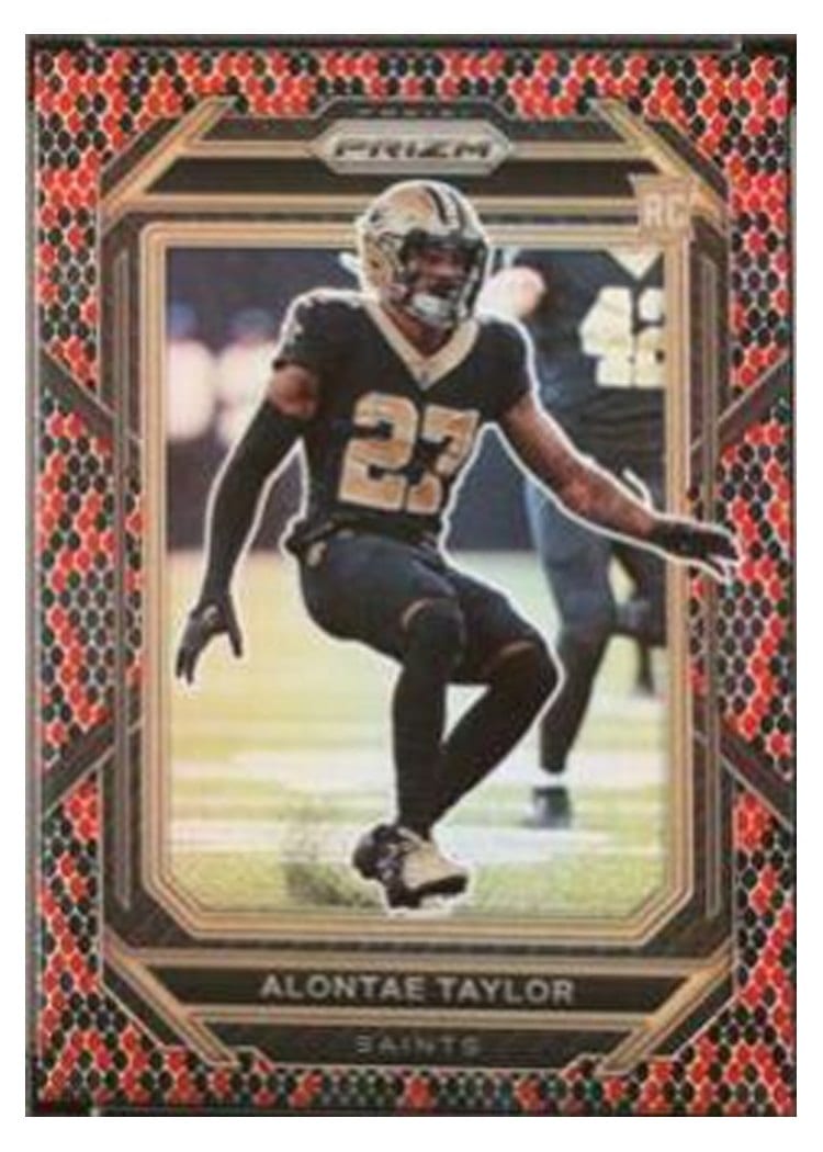 2022 Panini Prizm Base Set Alontae Taylor #392 card