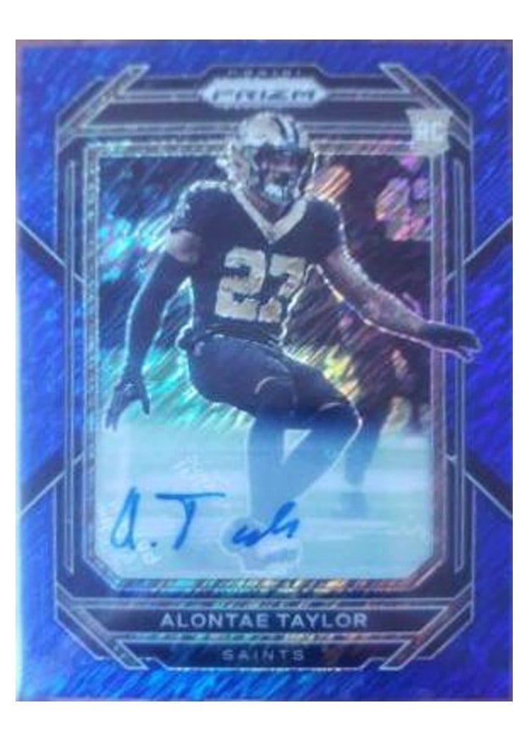 2022 Panini Prizm Base Set Alontae Taylor #392 card