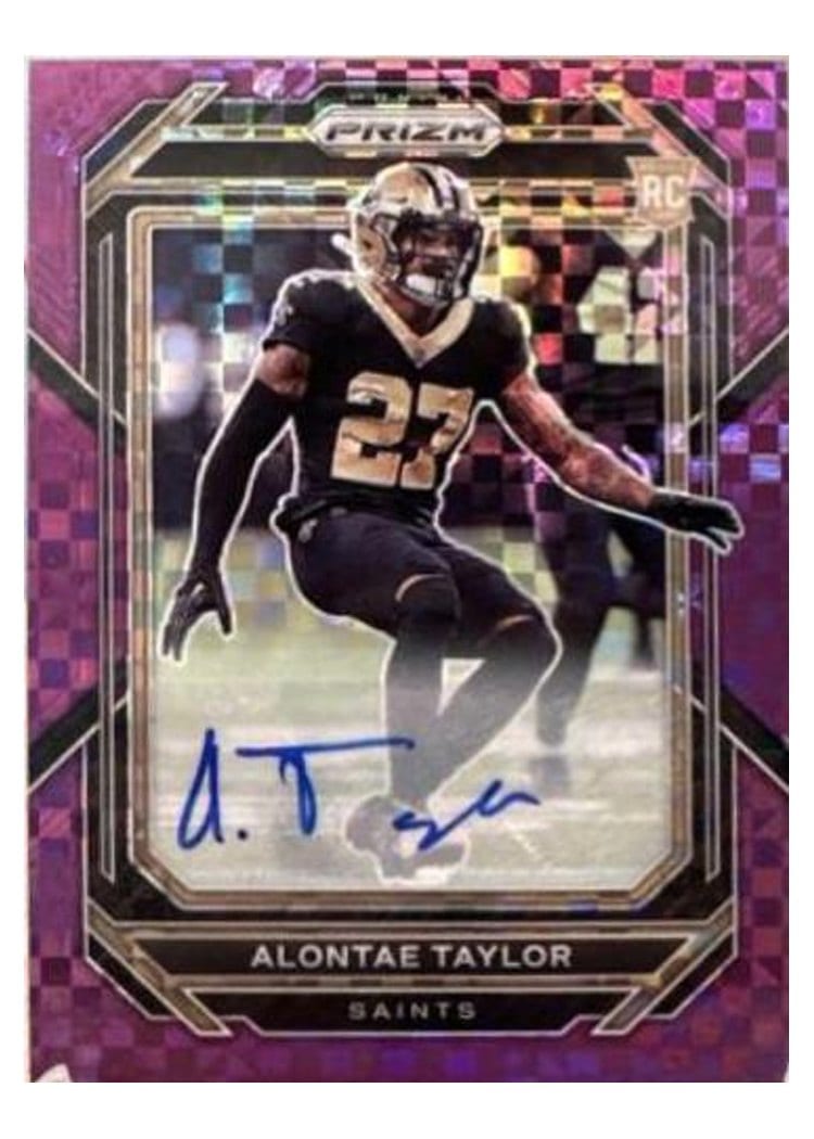 2022 Panini Prizm Base Set Alontae Taylor #392 card
