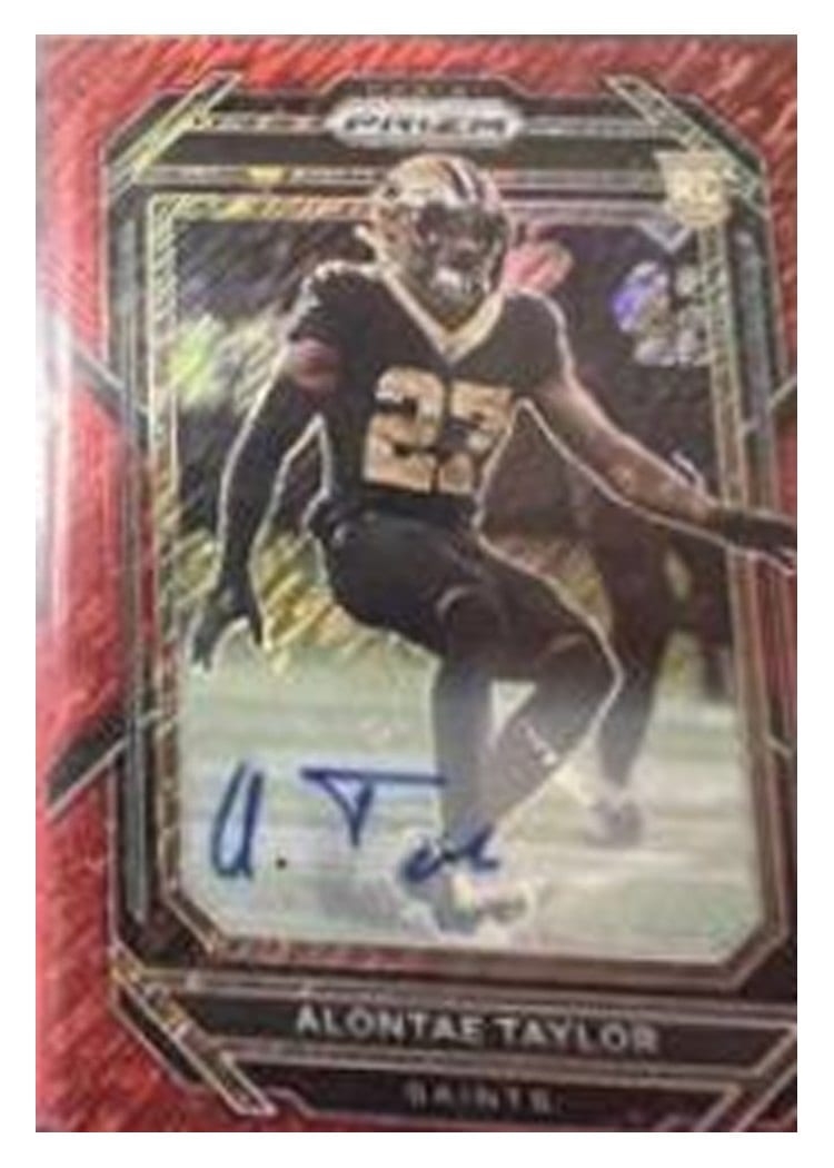 2022 Panini Prizm Base Set Alontae Taylor #392 card