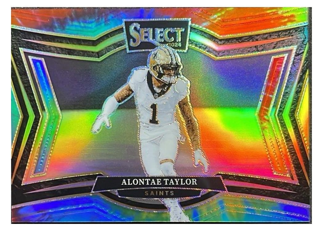 2024 Panini Select Base Set Alontae Taylor Tie-Dye Prizm #404