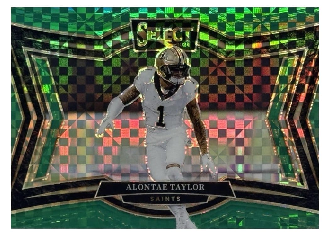 2024 Panini Select Base Set Alontae Taylor Green Prizm #404