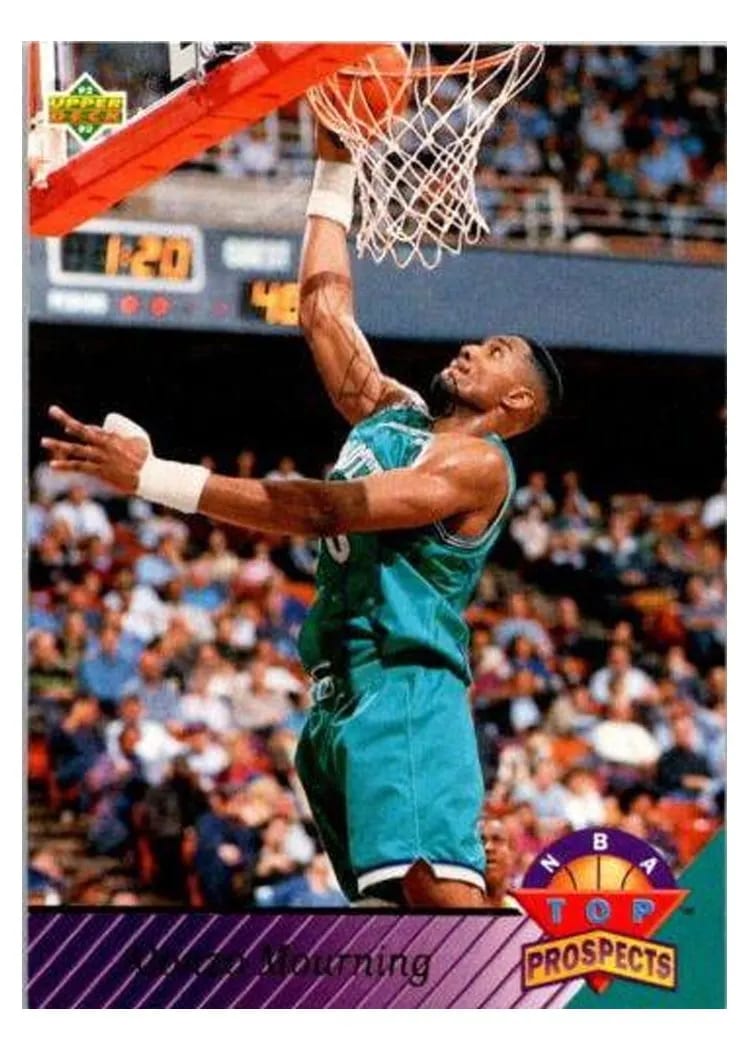 1992 Upper Deck Alonzo Mourning #457 card