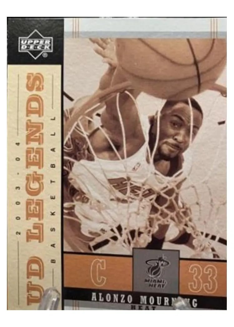 2003 Upper Deck Legends Throwback Alonzo Mourning #49 card