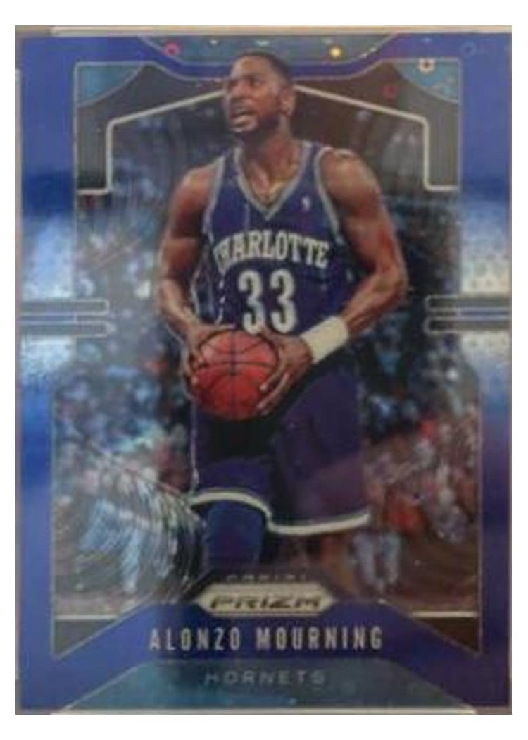 2019-20 Panini Prizm Base Set Alonzo Mourning Fast Break Prizm Blue #27 card