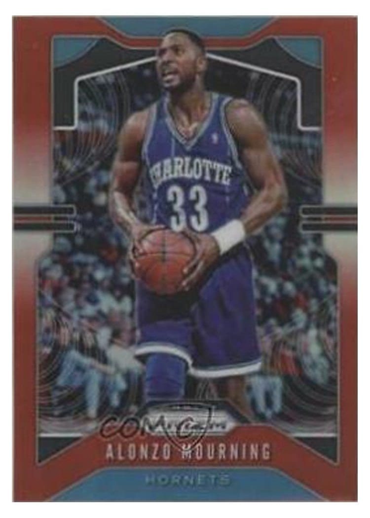 2019-20 Panini Prizm Base Set Alonzo Mourning Red Prizm #27 card