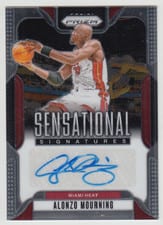 2024-25 Panini Prizm Sensational Signatures Alonzo Mourning #SS-AMH card