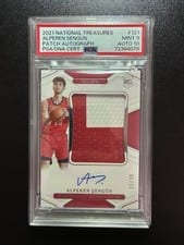 2021-22 Panini National Treasures Alperen Sengun Rookie Patch Auto /99 #121 card