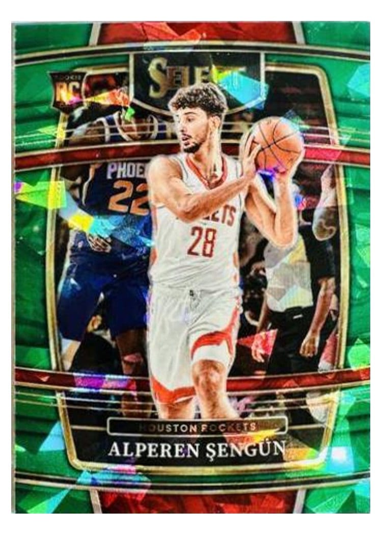 2021-22 Panini Select Base Set Alperen Sengun Green Ice Prizm #114 card
