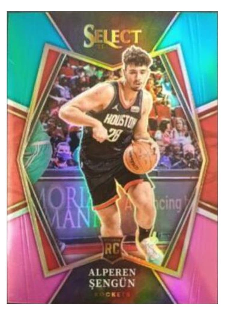 2021-22 Panini Select Base Set Alperen Sengun Teal White Pink Prizm #114 card