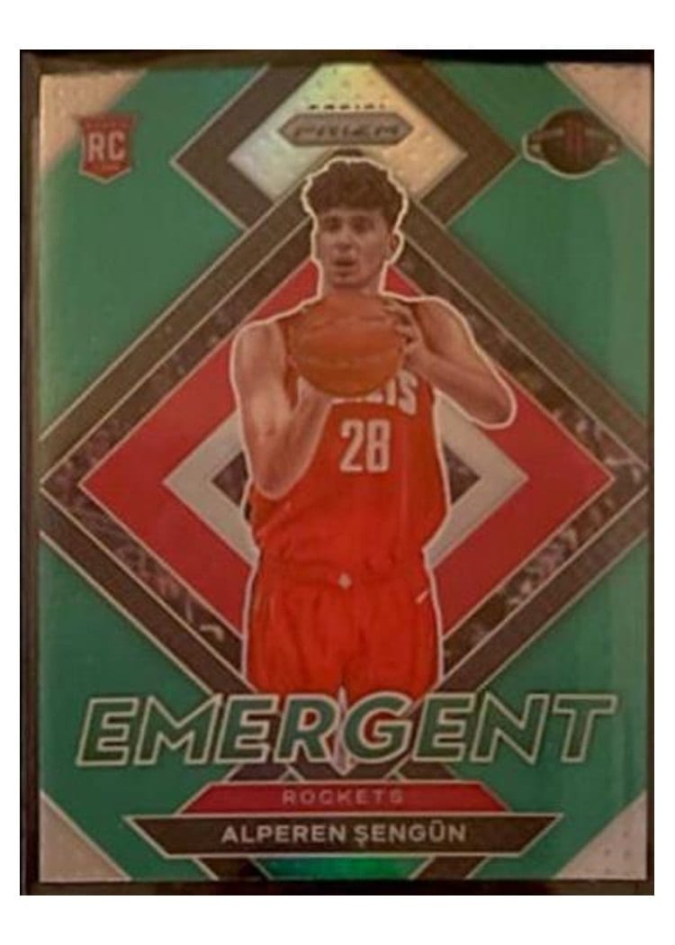 2021-22 Panini Select Base Set Alperen Sengun Green Prizm #19 card