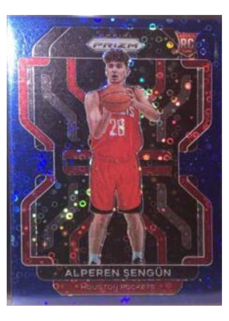 2021 Panini Prizm Alperen Sengun Fast Break Blue Prizm #318 card