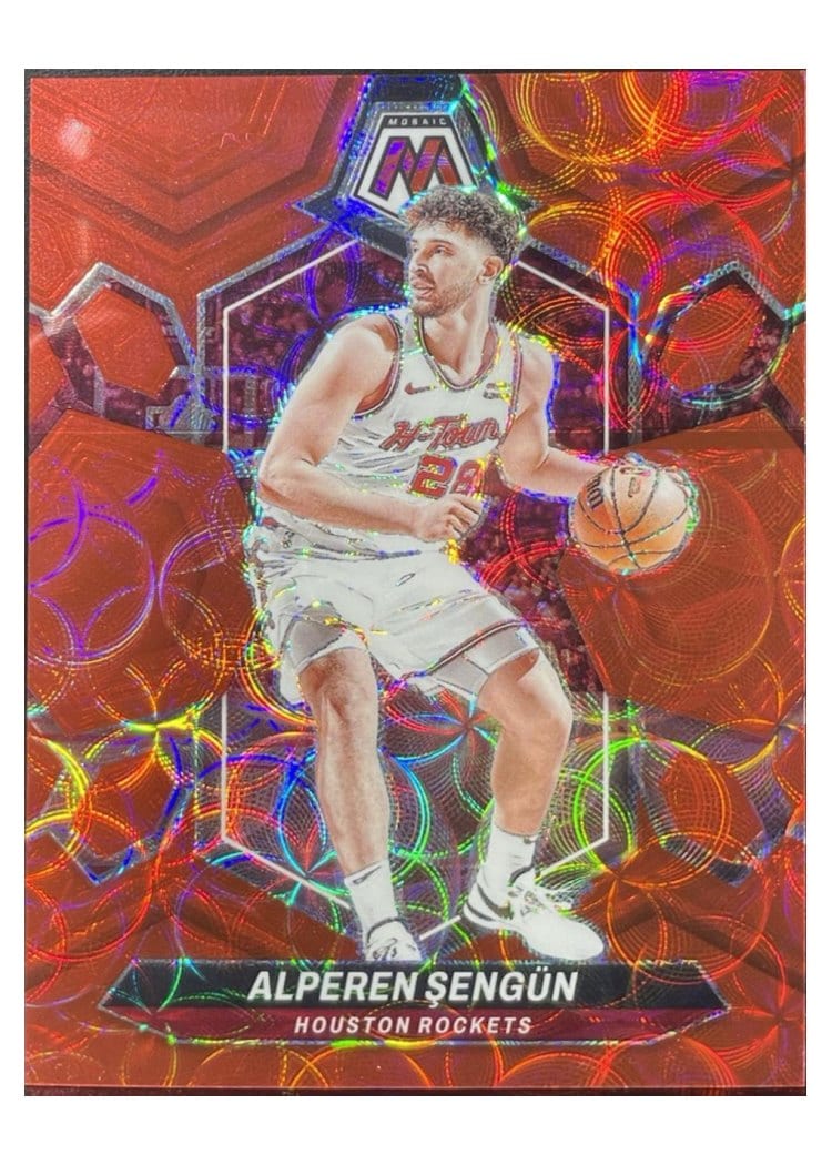 2023-24 Panini Mosaic Base Set Alperen Sengun International Red #171 card