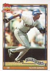 1991 Topps Base Set Alvin Davis #515 card