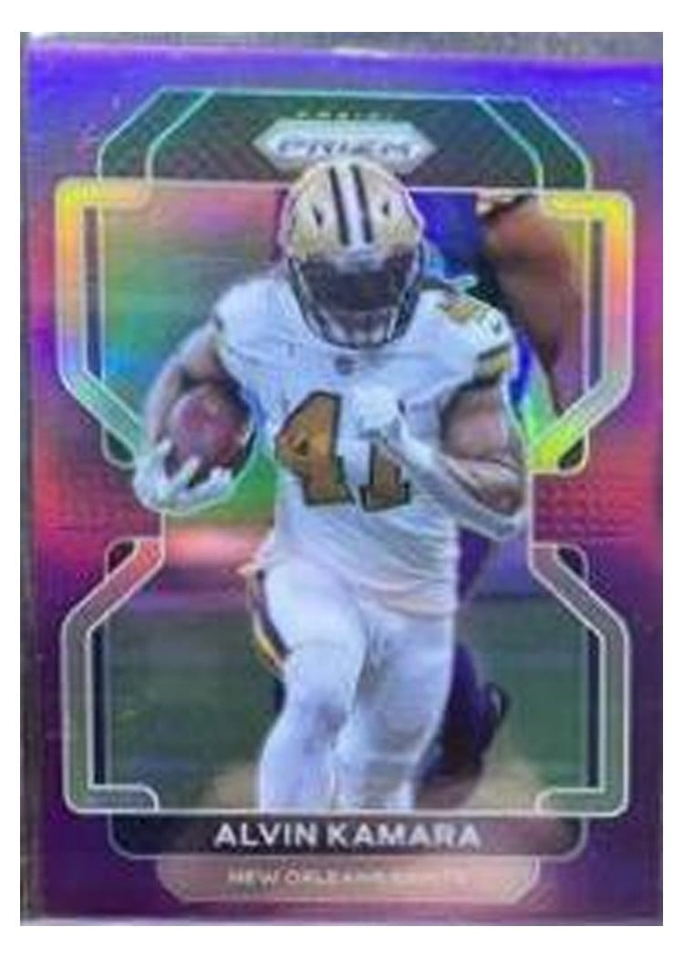 2021 Panini Prizm Base Set Alvin Kamara Purple Prizm #304 card