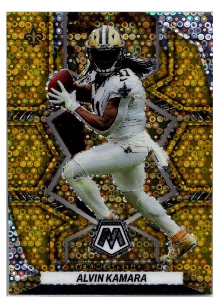 2022 Panini Mosaic Base Set Alvin Kamara #140 card