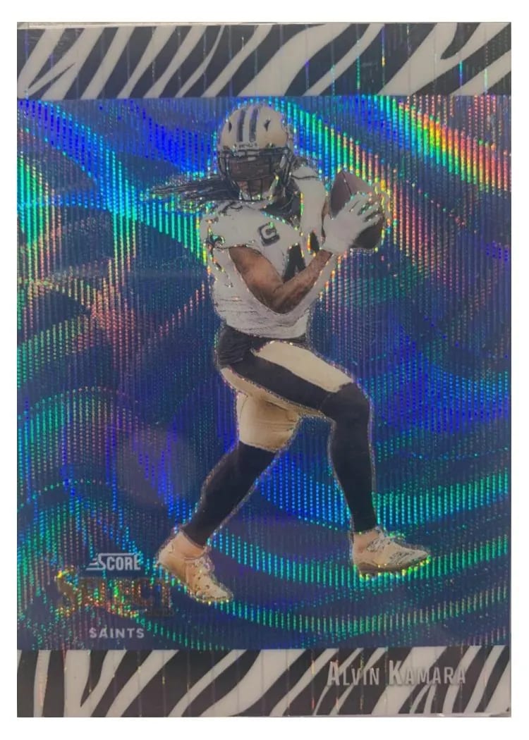 2023 Panini Select Score Select Throwback Alvin Kamara #2 card