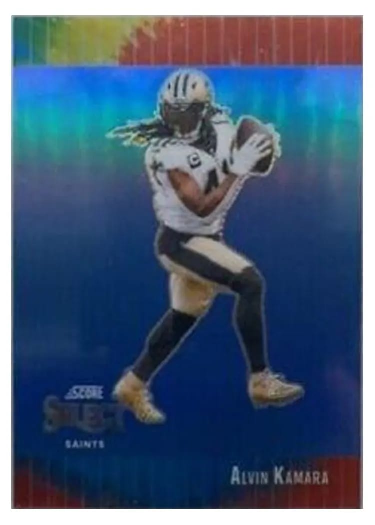 2023 Panini Select Score Select Throwback Alvin Kamara #2 card
