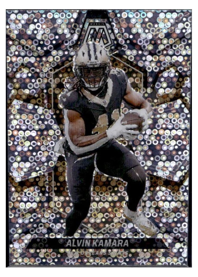 2024 Panini Mosaic Base Set Alvin Kamara No Huddle Silver #156 card