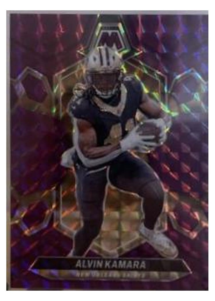 2024 Panini Mosaic Base Set Alvin Kamara Purple #156 card