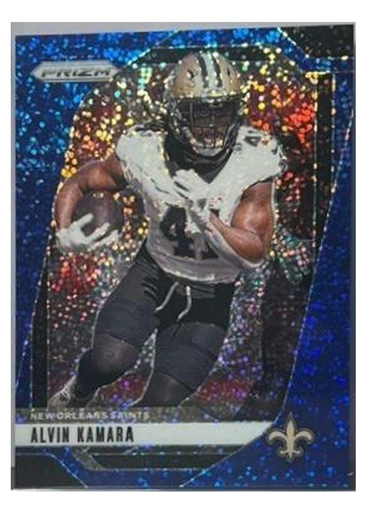 2024 Panini Prizm Base Set Alvin Kamara Blue Sparkle #204 card