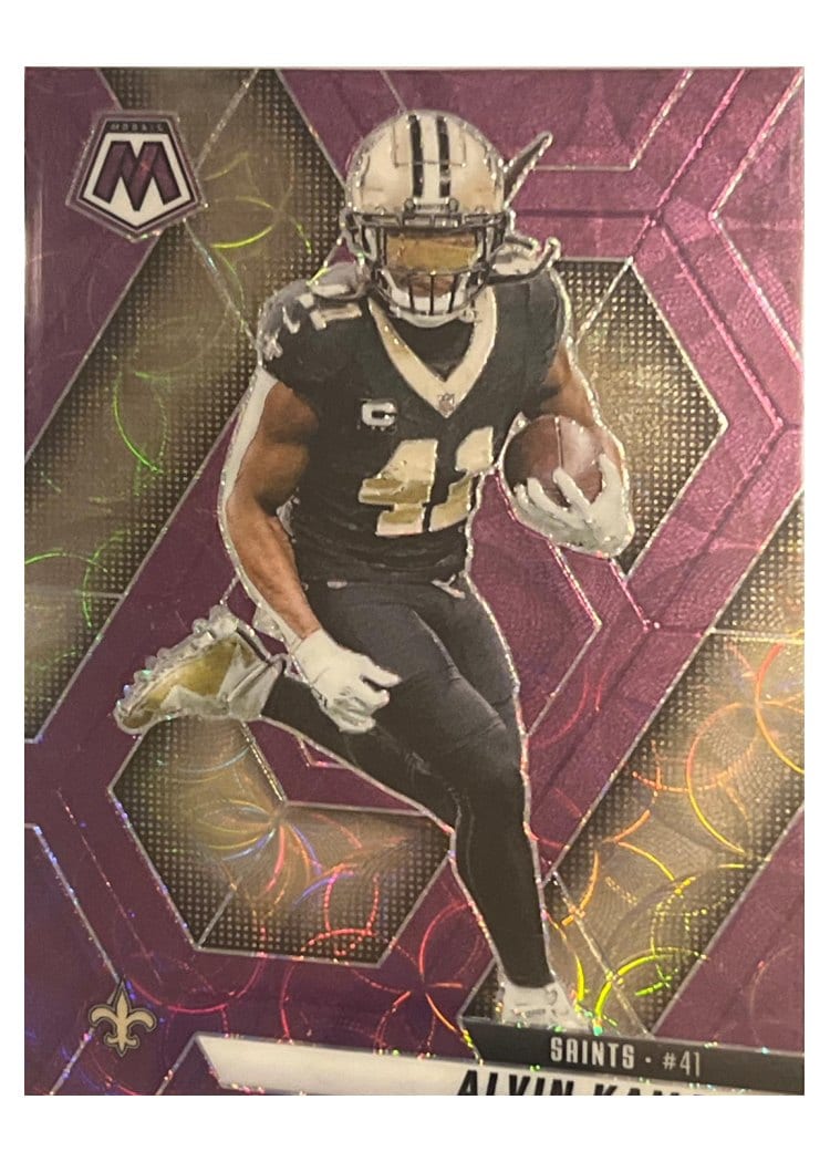 2025 Panini Mosaic Base Set Alvin Kamara Purple Scope #188 card