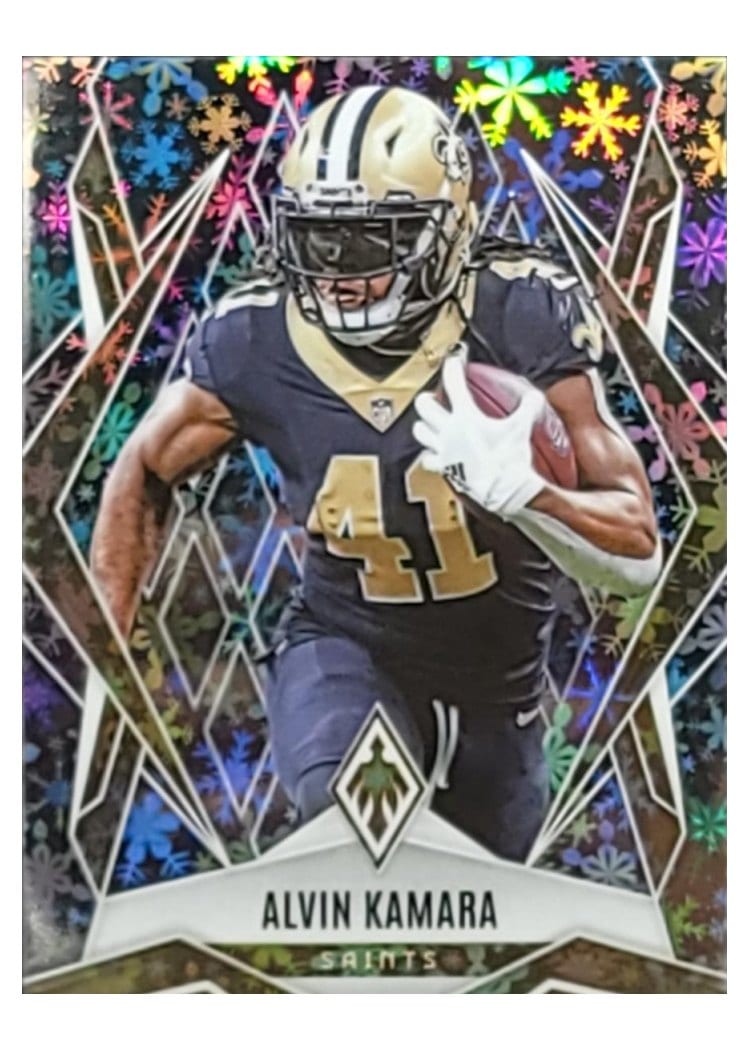 2025 Panini Phoenix Base Set Alvin Kamara Silver Winter #22 card