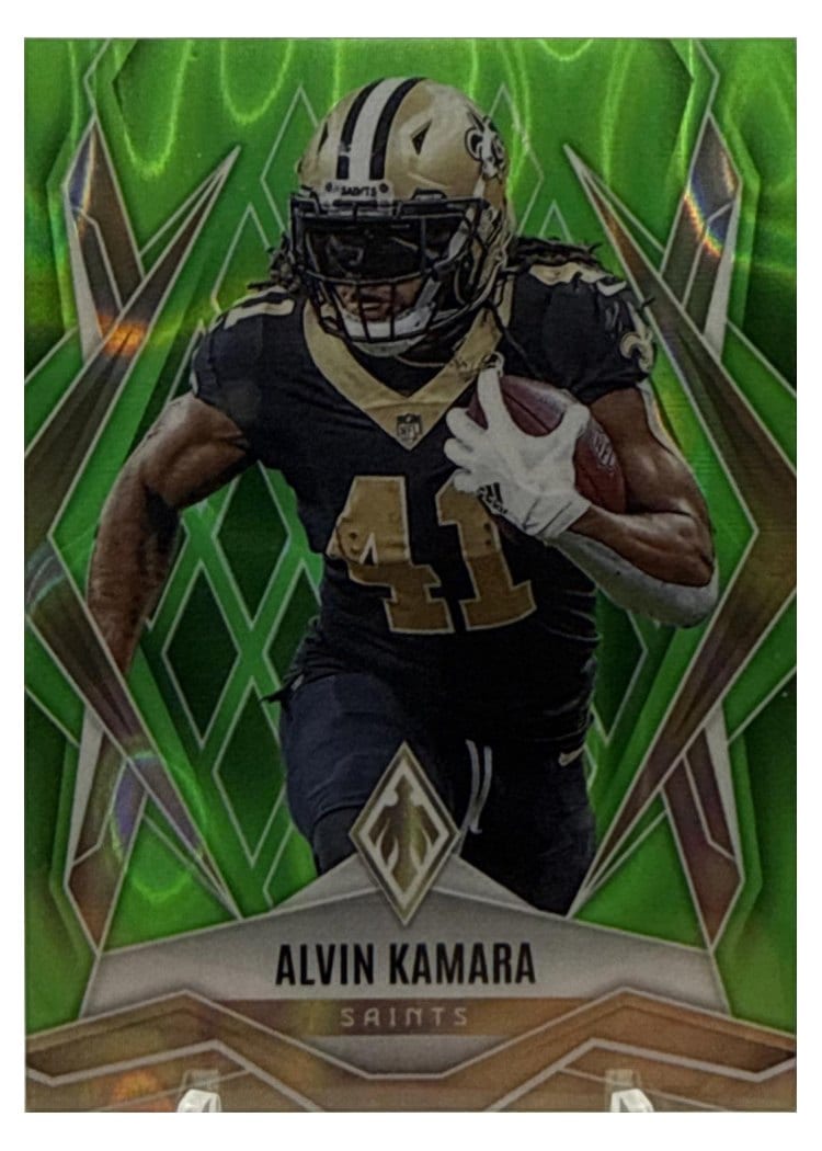 2025 Panini Phoenix Base Set Alvin Kamara Lime Green Lava #22 card