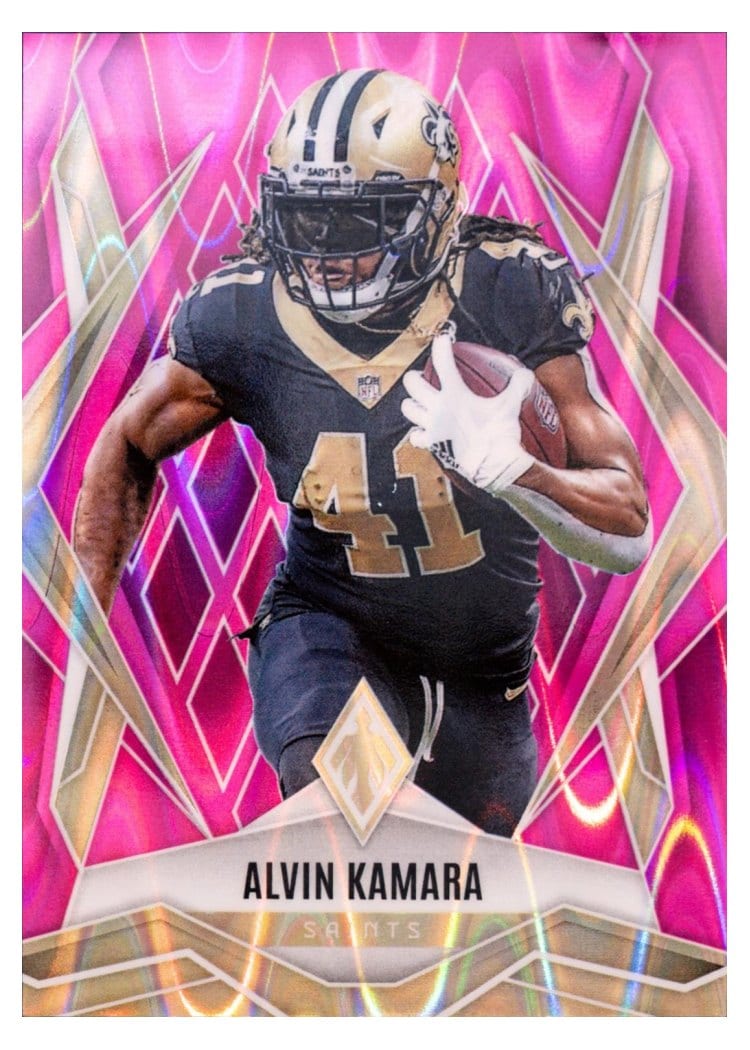 2025 Panini Phoenix Base Set Alvin Kamara Pink Seismic #22 card