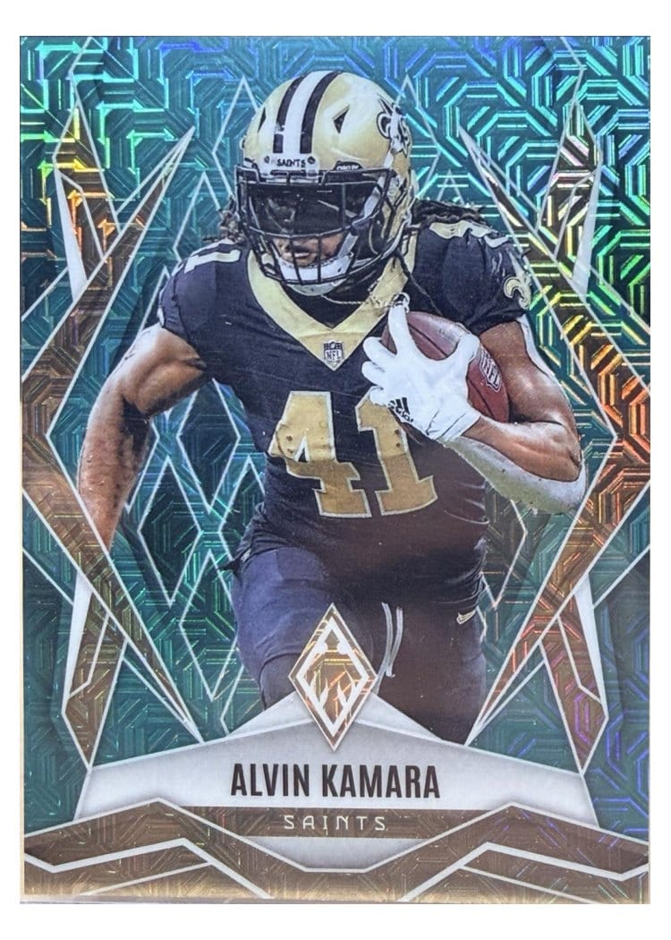 2025 Panini Phoenix Base Set Alvin Kamara Teal Mojo #22 card
