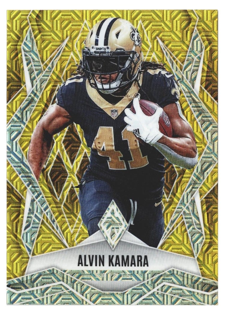 2025 Panini Phoenix Base Set Alvin Kamara Gold Mojo #22 card