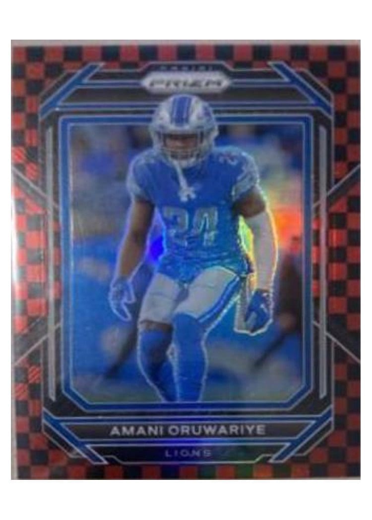 2022 Panini Prizm Base Set Amani Oruwariye Black Red Checker #101 card