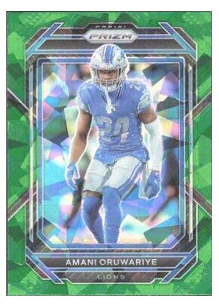 2022 Panini Prizm Base Set Amani Oruwariye Green Ice #101 card