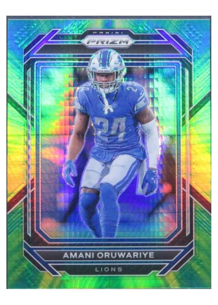 2022 Panini Prizm Base Set Amani Oruwariye Hyper #101 card