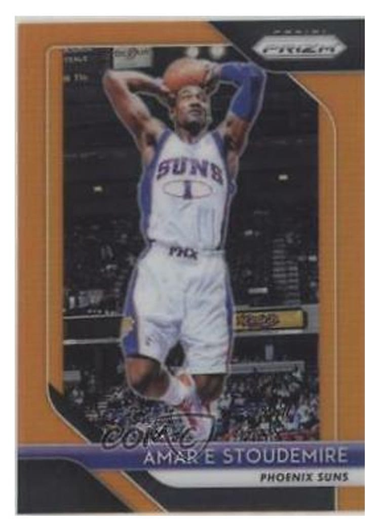 2018-19 Panini Prizm Base Set Amar'e Stoudemire Orange Prizm #295 card