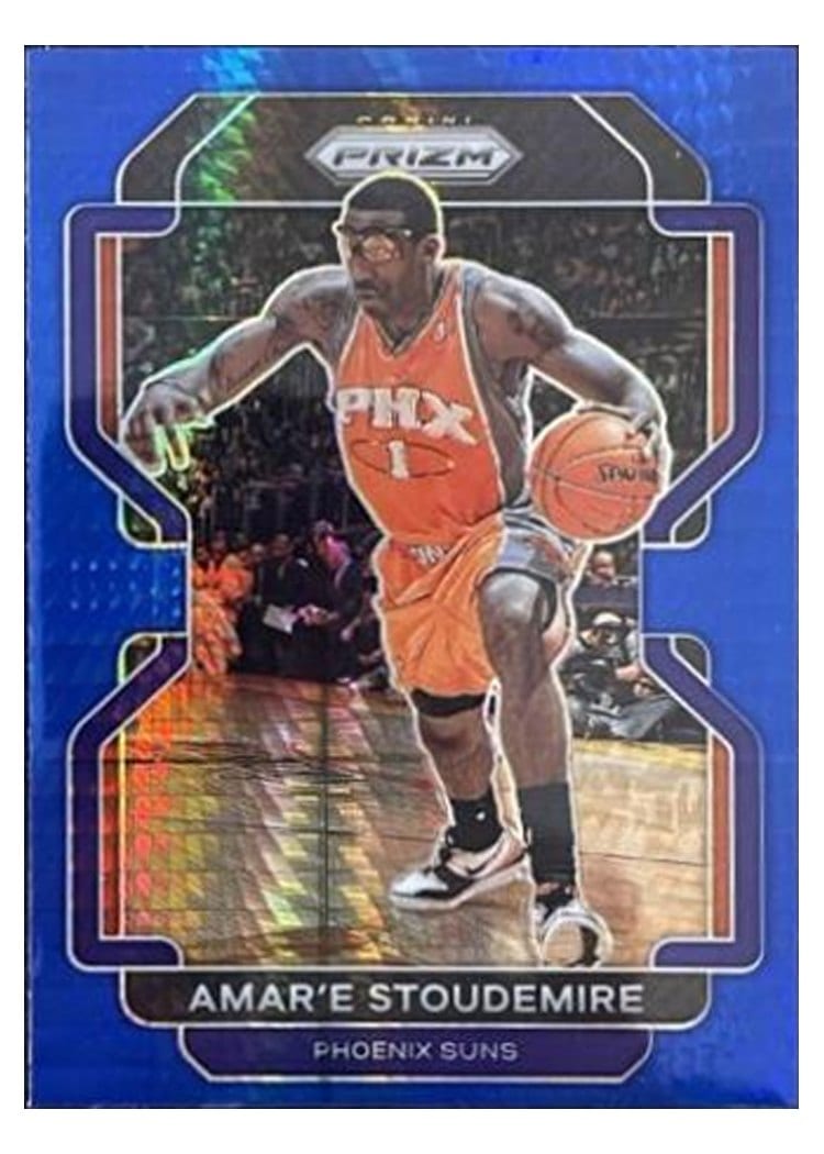 2021-22 Panini Prizm Base Set Amar'e Stoudemire Blue Hyper Prizm #262 card
