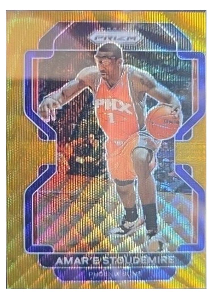 2021-22 Panini Prizm Base Set Amar'e Stoudemire Gold Wave #262 card
