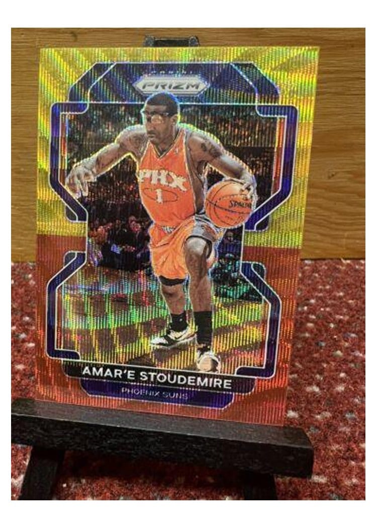 2021-22 Panini Prizm Base Set Amar'e Stoudemire Red Gold Wave #262 card