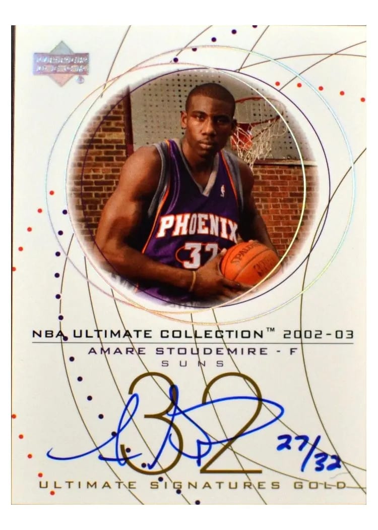 2002 Ultimate Collection Signatures Amare Stoudemire #AS-S card