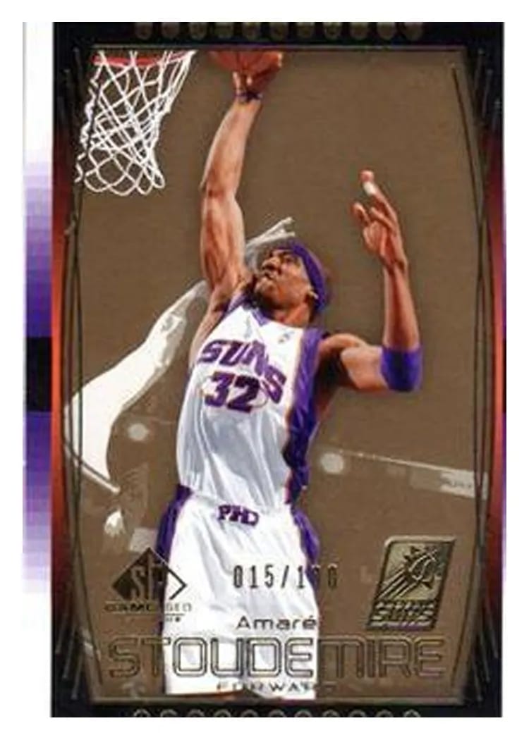 2004 SP Game Used Amare Stoudemire Gold #46 card