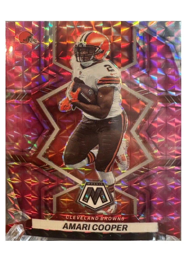 2022 Panini Mosaic Base Set Amari Cooper Camo Pink #207 card