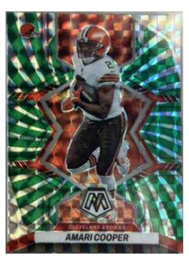 2022 Panini Mosaic Base Set Amari Cooper Green Swirl #207 card