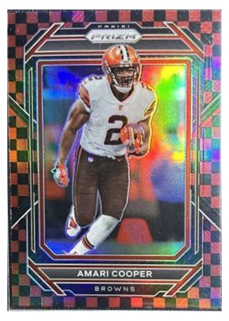 2022 Panini Prizm Base Set Amari Cooper Black Red Checker #69 card
